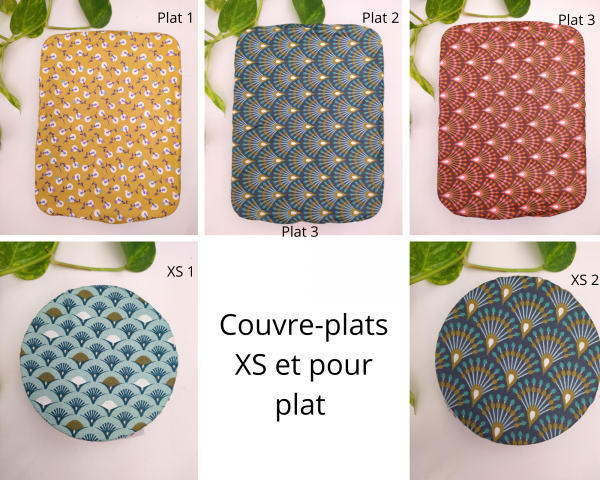 Photos de couvre-plat lavable XS et pour plat